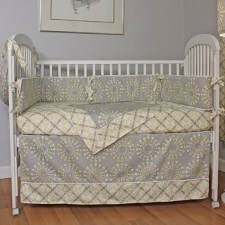 Hoohobbers Burst Sterling 4 Piece Crib Bedding Set   Baby Bedding Sets