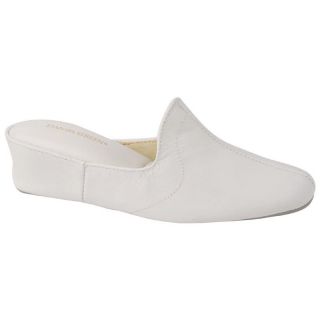 Glamour Womens Scuff Slippers by Daniel Green   White   Womens Slippers