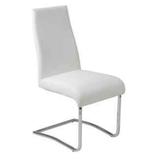 Euro Style Rooney Low Back Dining Chair   Set of 2   White   Dining Chairs