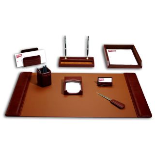 Dacasso Sassari Leather 8 Piece Desk Set   Desk Sets
