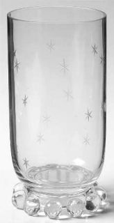 Imperial Glass Ohio Starlight Flat Tumbler   Stem 3400, Cut 108, Gray Cut Stars