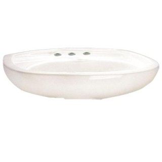 American Standard 0115.808.021 Colony 21 Inch Pedestal Sink Basin with 8 Inch Faucet Holes, Bone    