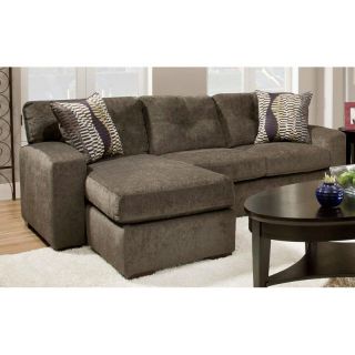 Chelsea Home Rockland Sofa with Chaise   Hematite Gray   Sofas