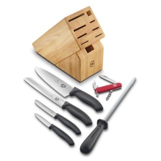 Victorinox Forschner Swiss Classic 7 pc. Block Set with Waiters Pocket Knife   Knives & Cutlery