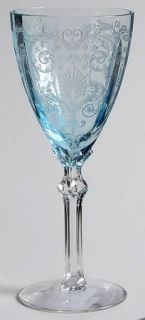 Fostoria Versailles Blue Claret Wine   Stem #5098, Etch #278, Blue