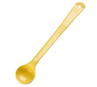 Carlisle 1 oz Solid Portion Spoon   Long Handle, Poly, Yellow