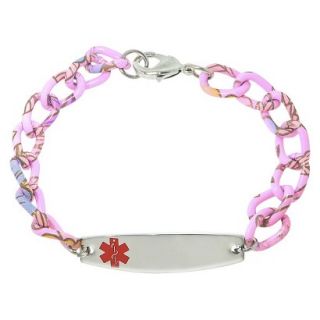 Hope Paige Medical ID Pink Aluminum Design Bracelet   Medium