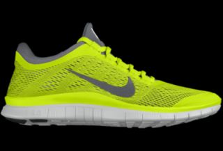 Nike Free 3.0 Shield iD Custom Mens Running Shoes   Yellow
