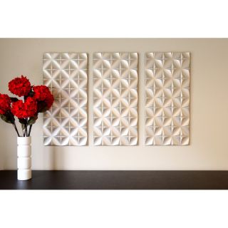 Fascino Textur 3D Wall Art   Set of 3   14W x 30H in.   Wall Sculptures and Panels