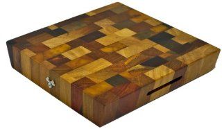 Tree & Co End Grain Butcher Block   Square (14 inch X 14 Inch X 2.5 Inch) Kitchen & Dining