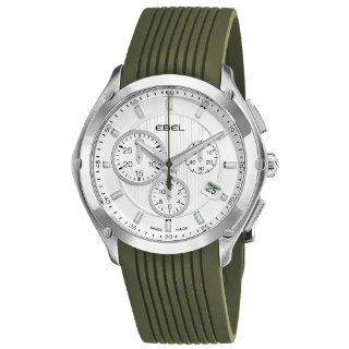 Ebel Classic Sport Mens Green Rubber Strap Chronograph Watch 9503Q51/16335618 Ebel Watches