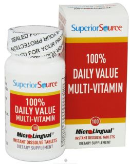 Superior Source   One Daily Value Multi Vitamin Instant Dissolve   100 Tablets