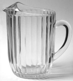Jeannette National Clear 63 Oz Ice Lip Pitcher   Clear,Pressed,Ribbed & Dot Desi