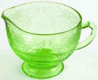 Hazel Atlas Florentine #1 Green Creamer   Green, Depression Glass