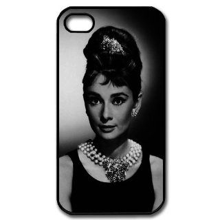 Custom Audrey Hepburn Cover Case for iPhone 4 4s LS4 786 Cell Phones & Accessories