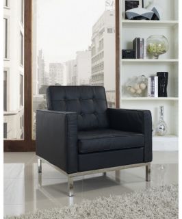 Modway Loft Leather Armchair   Club Chairs