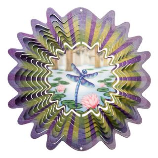 Iron Stop Animated Dragonfly Wind Spinner   NDA170 10   Wind Spinners