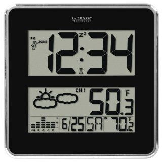La Crosse Technology 512B 811 Large Atomic Digital Wall Clock with Forecast & Weather   Automotive Clocks
