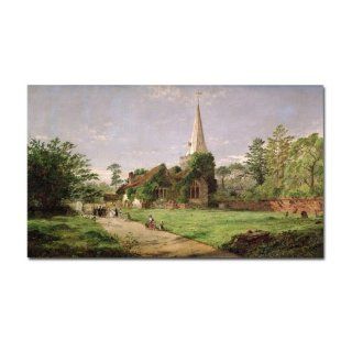 Trademark Fine Art Stoke Poges Church by Jasper Cropsey Canvas Wall Art, 30 by 47 Inch   Prints