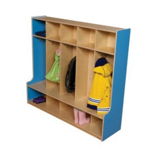 Wood Designs 54W in. 5 Section Offset Locker   Toy Storage