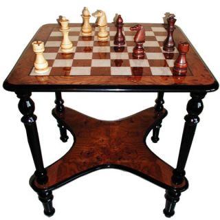 Natural Burl Chess Table   Chess Tables