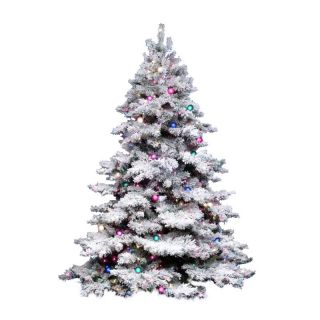 Vickerman 14 ft. Flocked Alaskan Dura Lit Christmas Tree   Christmas Trees
