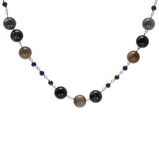 60.00 CTW Agate Sterling Silver Necklace Jewelry