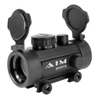 AIM Sports 1x30 Reflex Red Dot Sight with Flip Up Lens Covers   Rifle Scopes