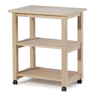 International Concepts Natural Microwave Cart   Kitchen Islands and Carts