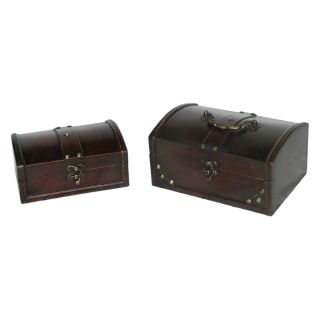 Keystone Domed Treasure Chest Jewelry Box   Set of 2   Womens Jewelry Boxes