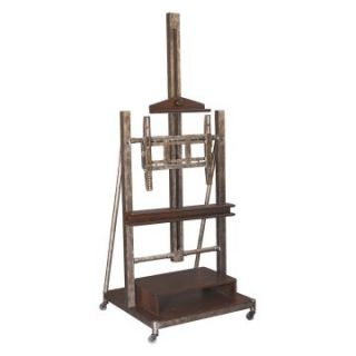 Hammary Structure Heavily Distressed Brown Media Easel   Entertainment Centers
