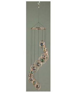 Copper Round Ring with Multi Color Marbles Wind Chime   Wind Chimes