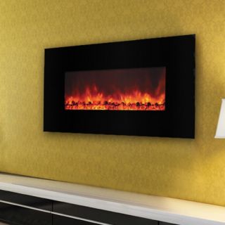 Yosemite Home Décor Carbon Flame 44 Wall Mount Electric Fireplace   Electric Fireplaces