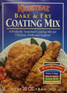 Krusteaz Bake & Fry Coating Mix 20oz. (10 Boxes)  Gourmet Seasoned Coatings  Grocery & Gourmet Food