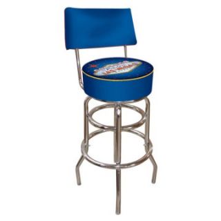 Las Vegas Logo 30 in. Padded Swivel Bar Stool with Back   Bistro Chairs