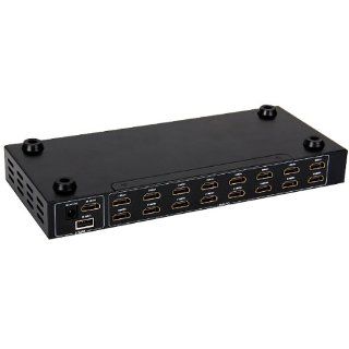 Storm Store HDV 816 HDMI Splitter Signal Distributor 16 Port 1 to 16 Support Full HD 1080P 3D Deep Color, USB Multimedia Play Electronics