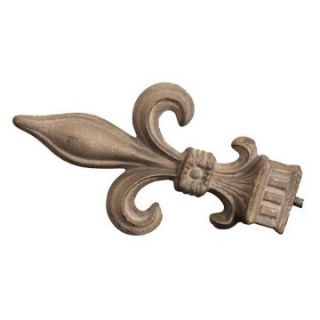 Outdoor Casa Fleur Design Finial with Square Collar   Set of 2   Curtains
