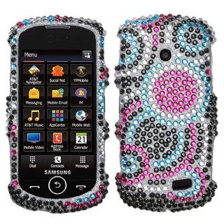 Black Blue Pink Bubble Full Diamond Bling Snap on Design Case Hard Case Faceplate for Samsung Solstice 2 A817 Cell Phones & Accessories