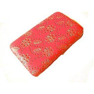 Gorgeous Thick Flat Wallet Mirrored Floral Garden Design with Checkbook, Cellphone and Id Photo Holders, Red Shoes