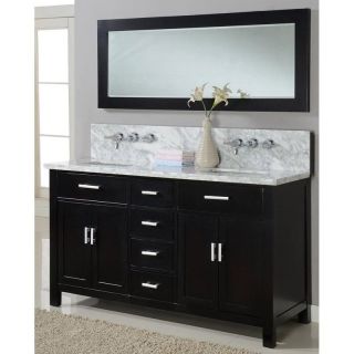 Direct Vanity Sink Hutton Collection 63 in. Double Bathroom Vanity Set   White   Double Sink Bathroom Vanities