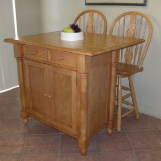 Sunset Trading Drop Leaf Kitchen Island   Kitchen Islands and Carts