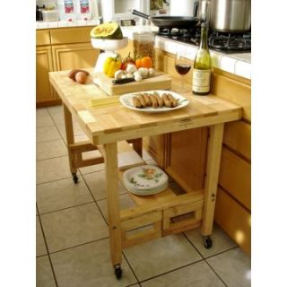 All Wood Folding Serving Table   Kitchen Islands and Carts