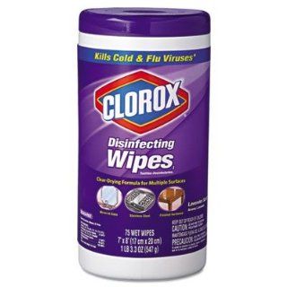 Clorox CLO 01761 Lavender Disinfecting Wipe 75 Pack (Case of 6) Science Lab Disposable Wipes