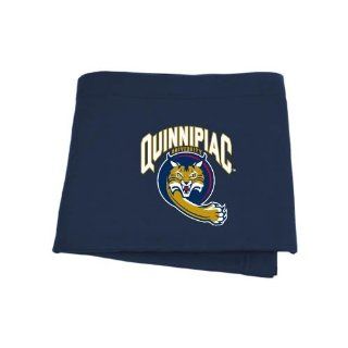 Quinnipiac Navy Sweatshirt Blanket 'Quinnipiac University'  Sports Fan Throw Blankets  Sports & Outdoors