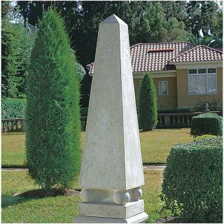 Design Toscano Grand Garden Neoclassical Obelisk Sculpture   Garden Statues
