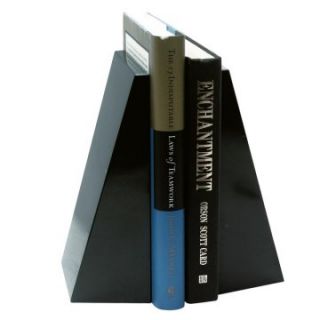 Jet Black Professional Marble Bookends   Bookends