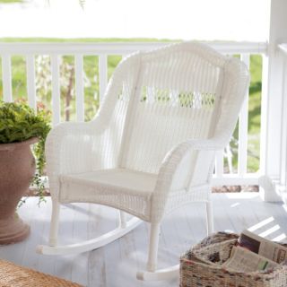 Coral Coast Casco Bay Resin Wicker Rocking Chair   Outdoor Rocking Chairs