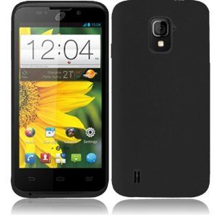 For ZTE Majesty Z796C Silicone Jelly Skin Cover Case (Black) Cell Phones & Accessories