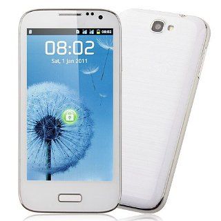 Generic Unlocked Quadband Dual sim with Android 2.3 OS (Android 4.0 UI) Smart Phone 4.5 Inch Capacitive Touch Screen T mobile Simple mobile (White) Cell Phones & Accessories