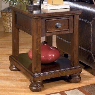 Rustic Brown Chair Side End Table by Ashley Furniture # 3 796T   Living Room Furniture